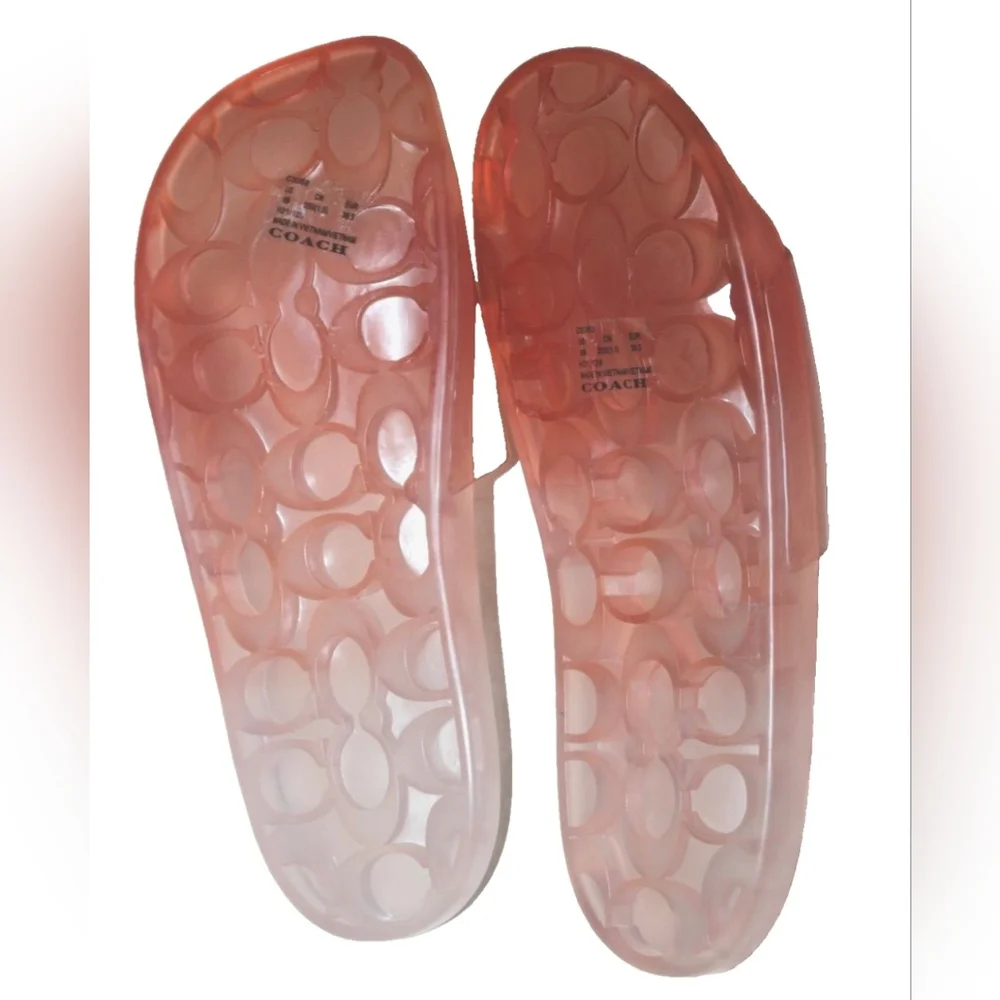Coach Pink Slide Sandals Size 6B - Picture 6 of 6
